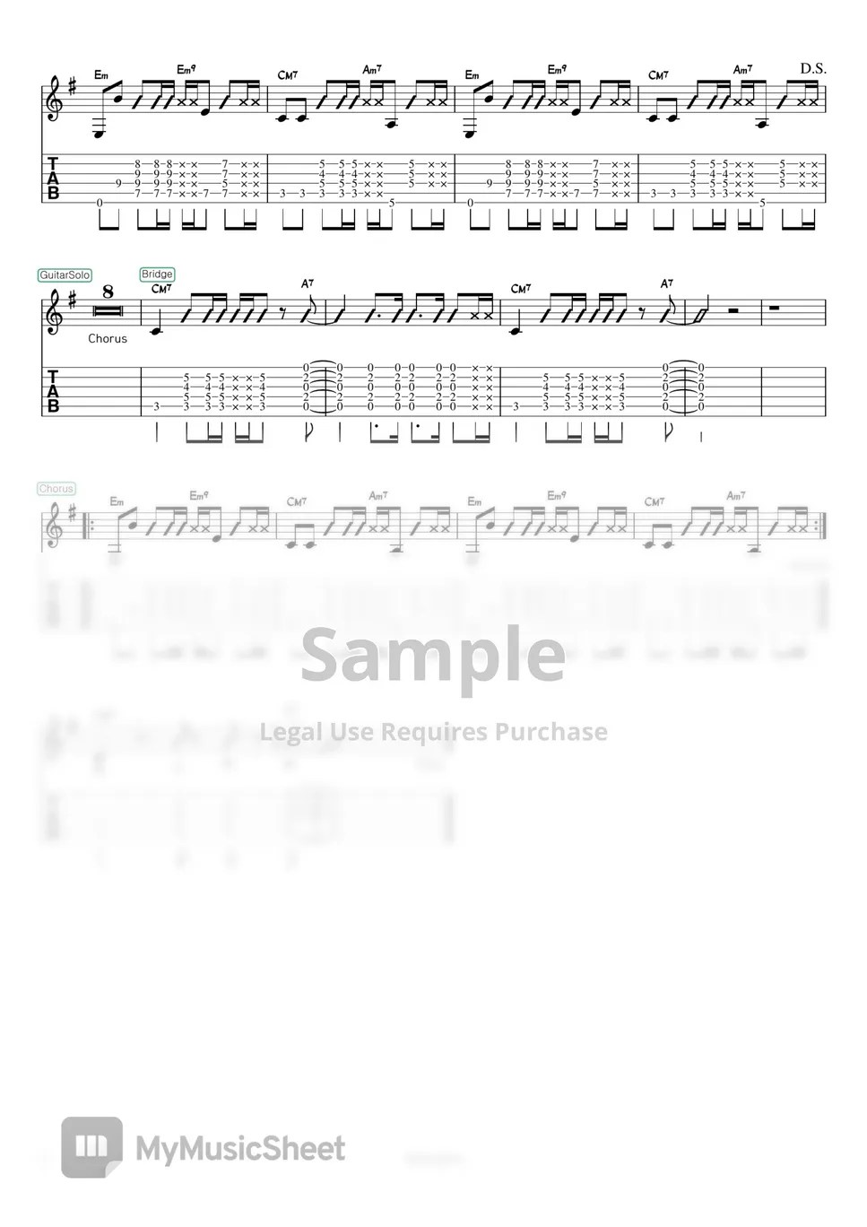 Incubus Drive (Guitar pt) Sheets by Igloo Studio