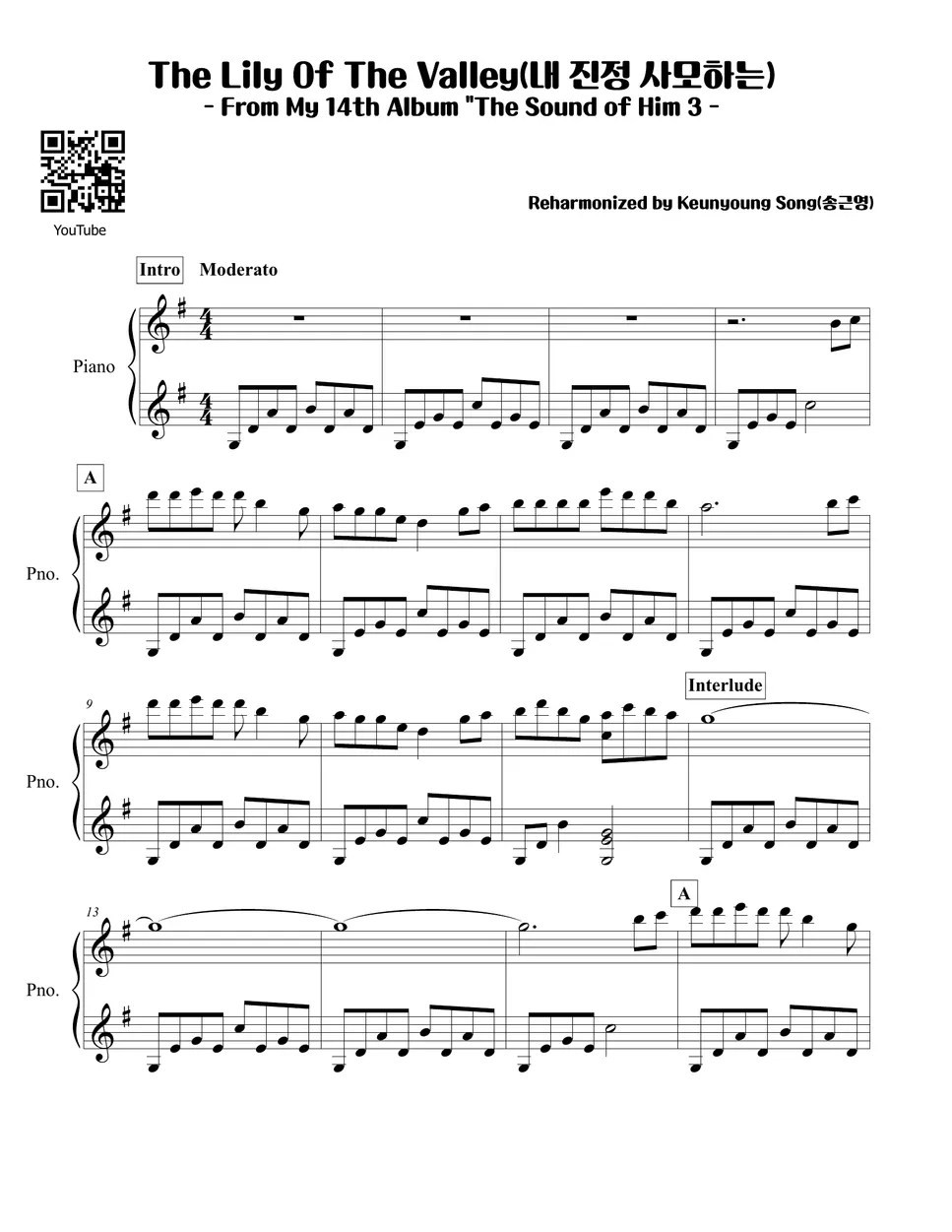 Ira D. Sankey The Lily Of The Valley(내 진정 사모하는) Partition musicale by