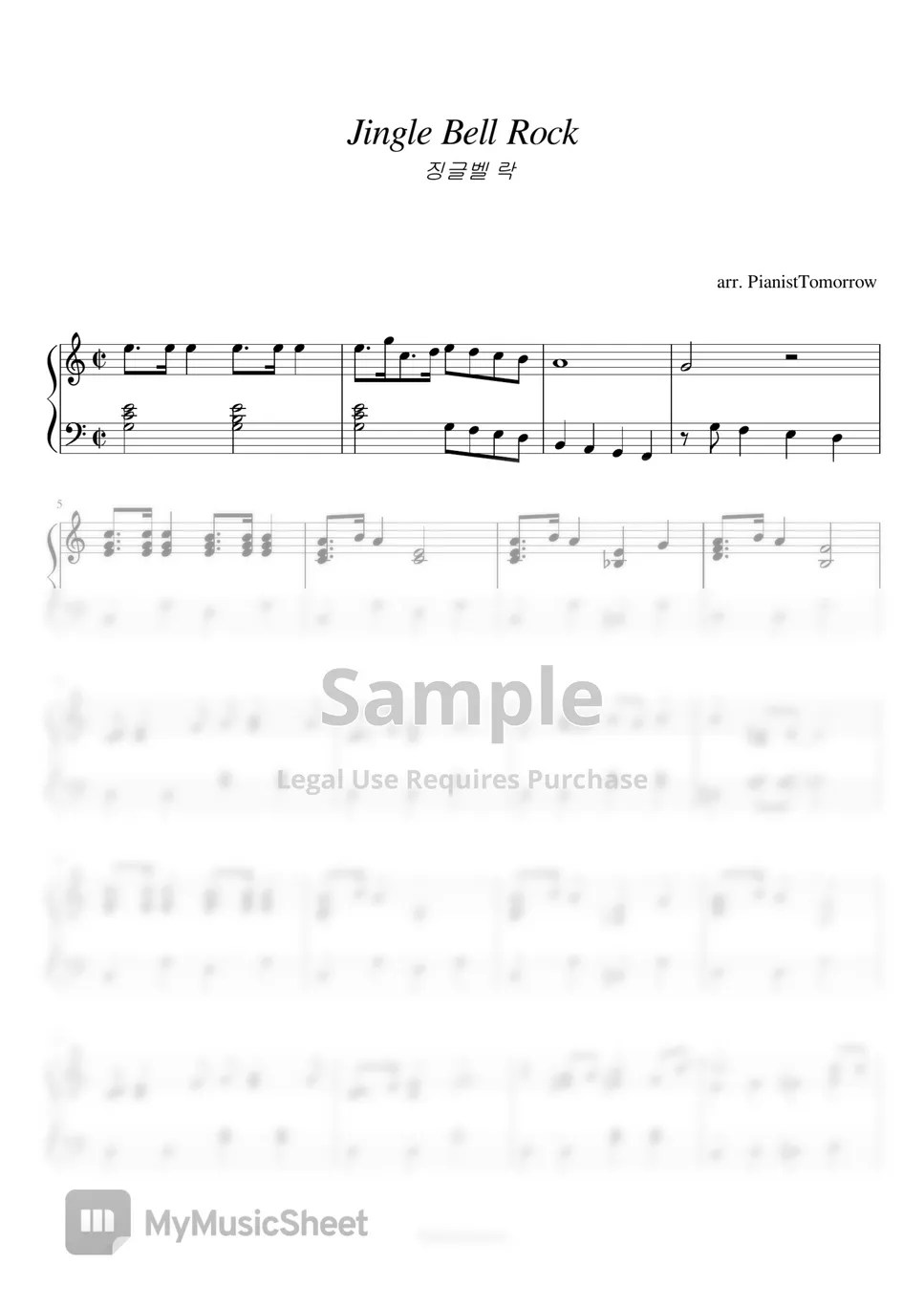 Christmas Song Jingle Bell Rock (Christmas Carol) Sheets by