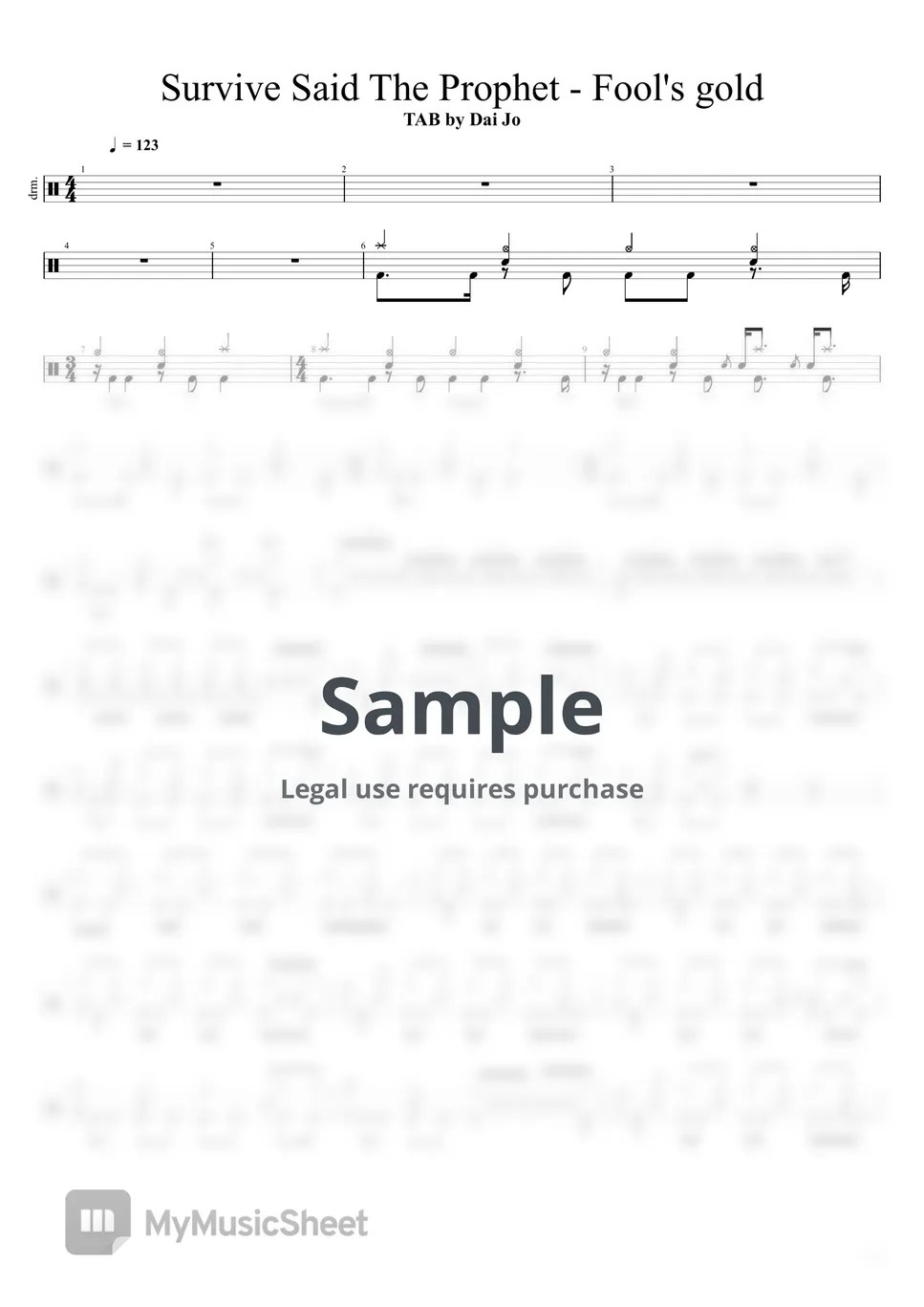 survive said the prophet Fool 's gold Sheets by Dai Jo