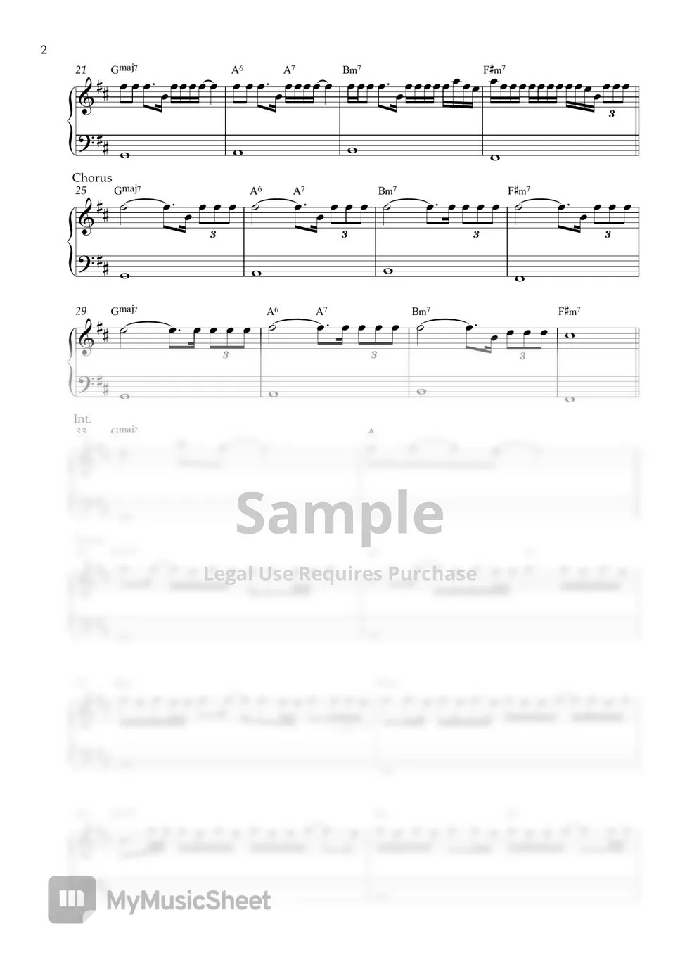 jhope (with J. Cole) on the street (EASY PIANO SHEET) Sheets by Pianella