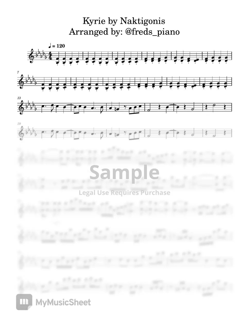 Deepwoken Kyrie By Naktigonis 악보 by freds_piano