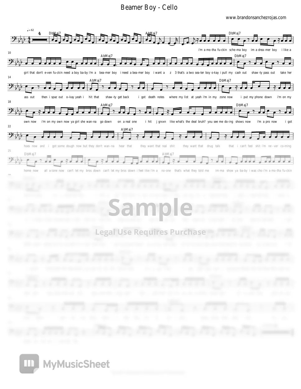 Beamer Boy Cello 악보