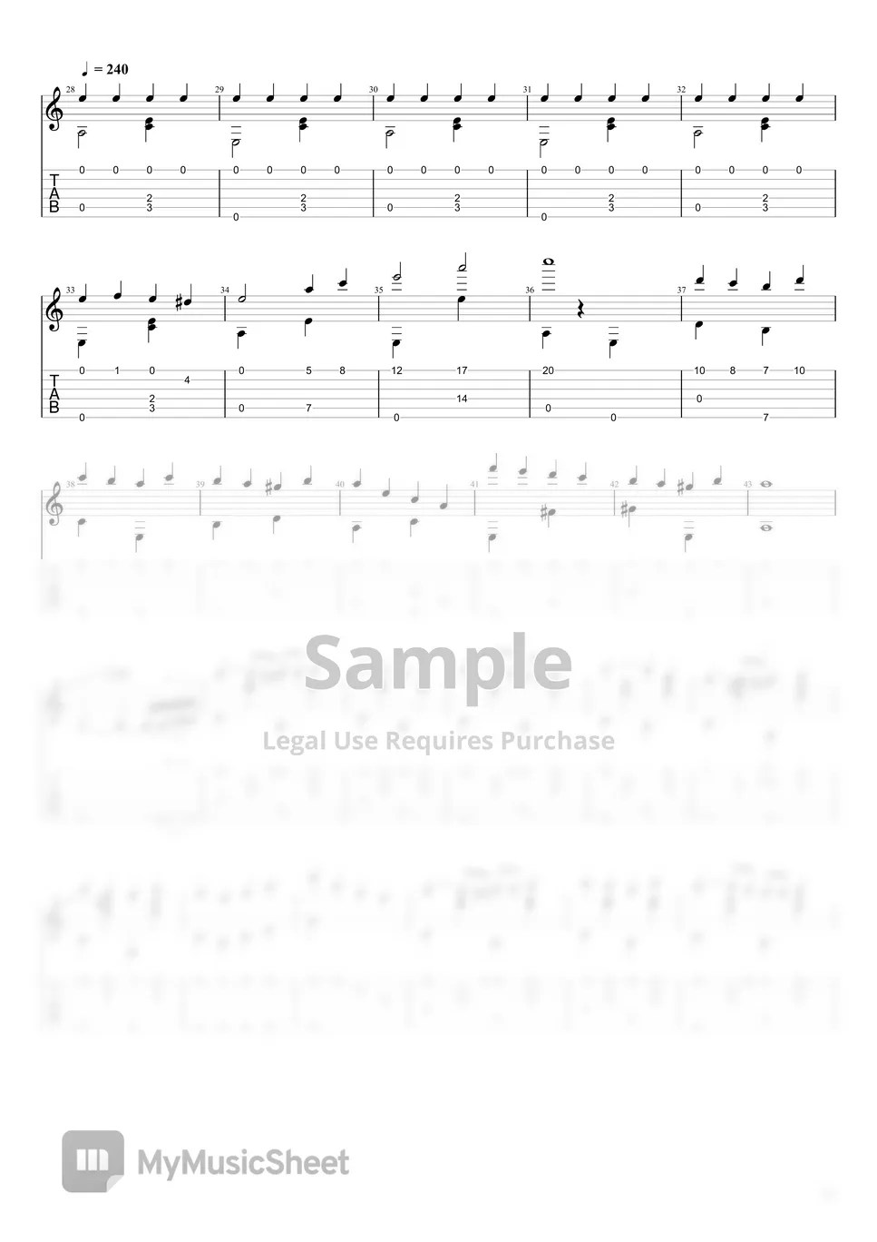 Sheet Music Boss Rush E 樂譜 by Solacoustic