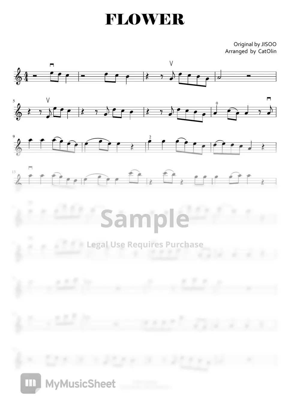 지수(JISOO) 꽃 (FLOWER) Sheets by 캣올린CatOlin