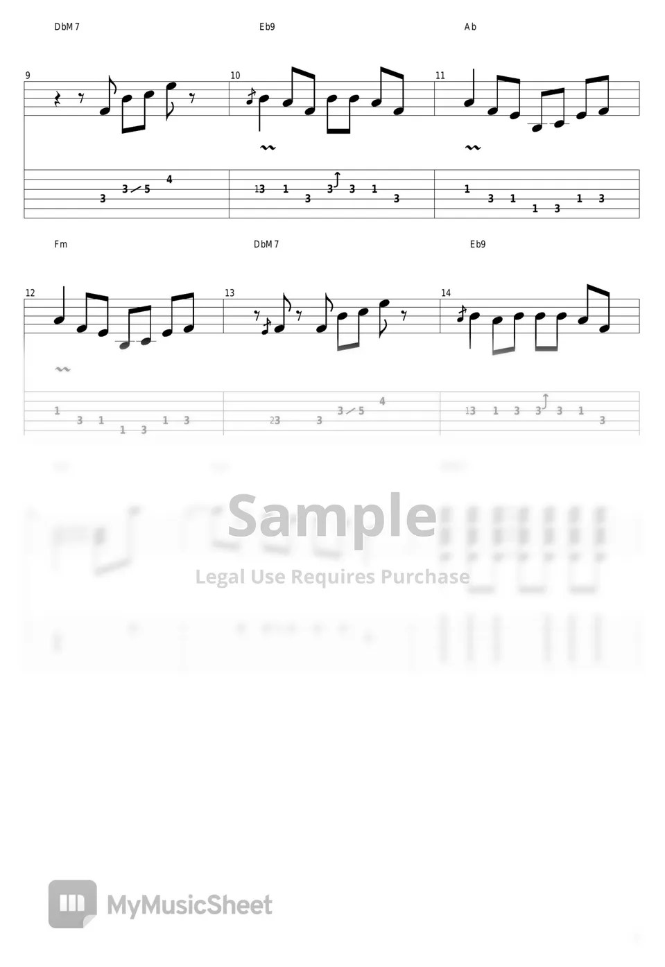 Yot Club Comfort Zone Tab + 1staff by guitar cover with tab