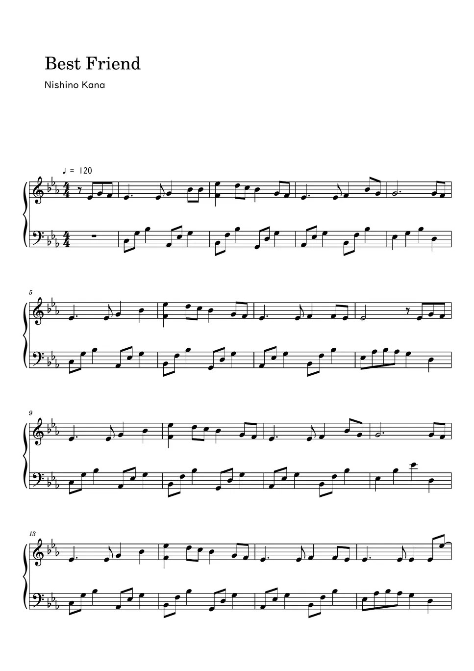 ???????????? Best Friend (Sheet Music, MIDI,) Sheet by Roxette
