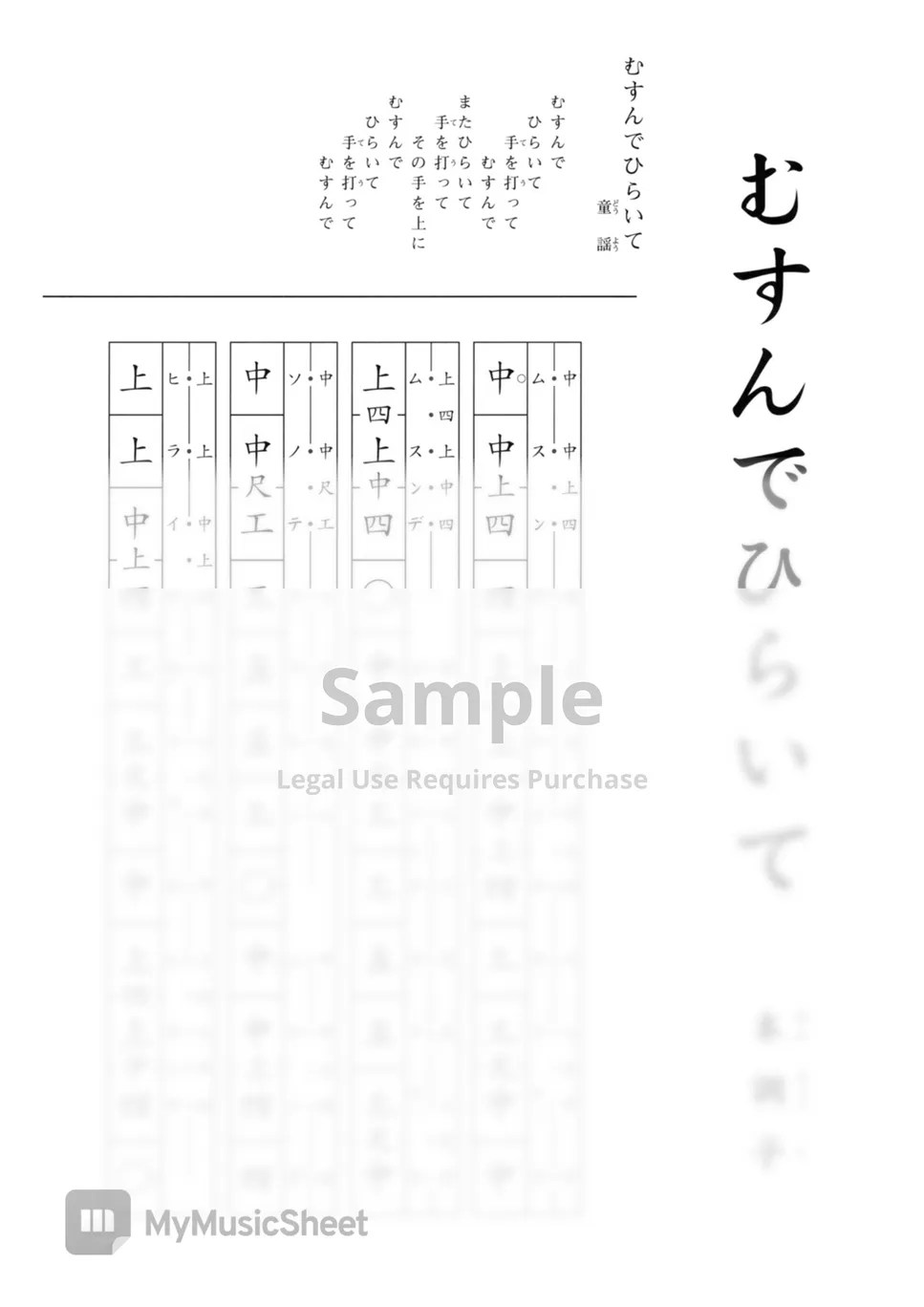 YAMAUCHI MASAYA MUSUNDE HIRAITE (Play Along Okinawa Sanshin (Kun Kun Shii)) Sheets by Far East