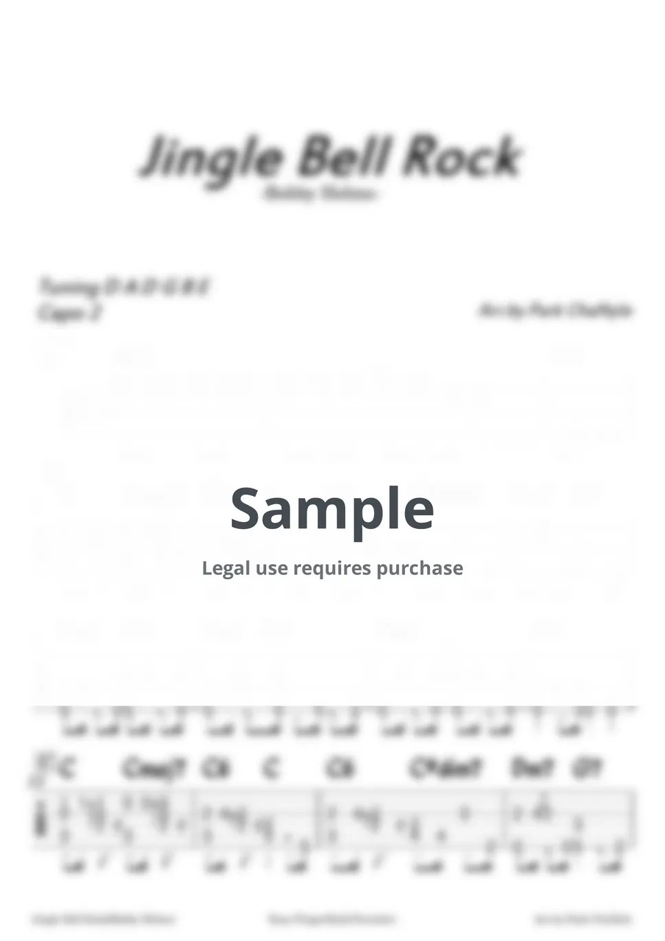 Bobby Helms Jingle Bell Rock (Acoustic Fingerstyle Guitar) Sheets by