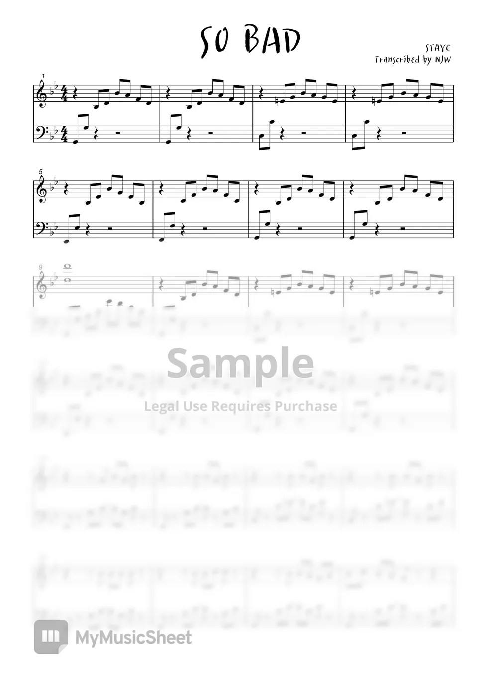 스테이씨 SO BAD Sheets by NJW