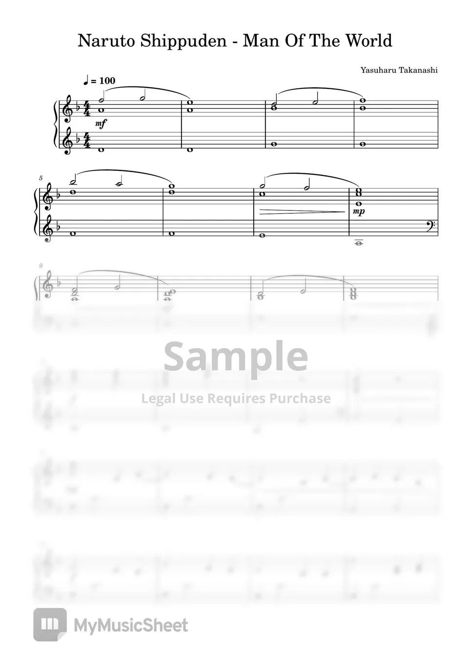 Yasuharu Takanashi Naruto Shippuden Man Of The World (Anime Song