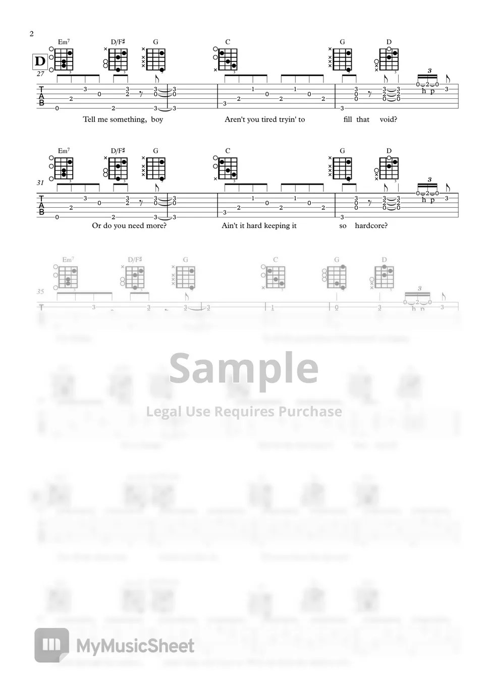 lady gaga braley cooper Shallow (Guitar TAB) 악보 by 서동욱