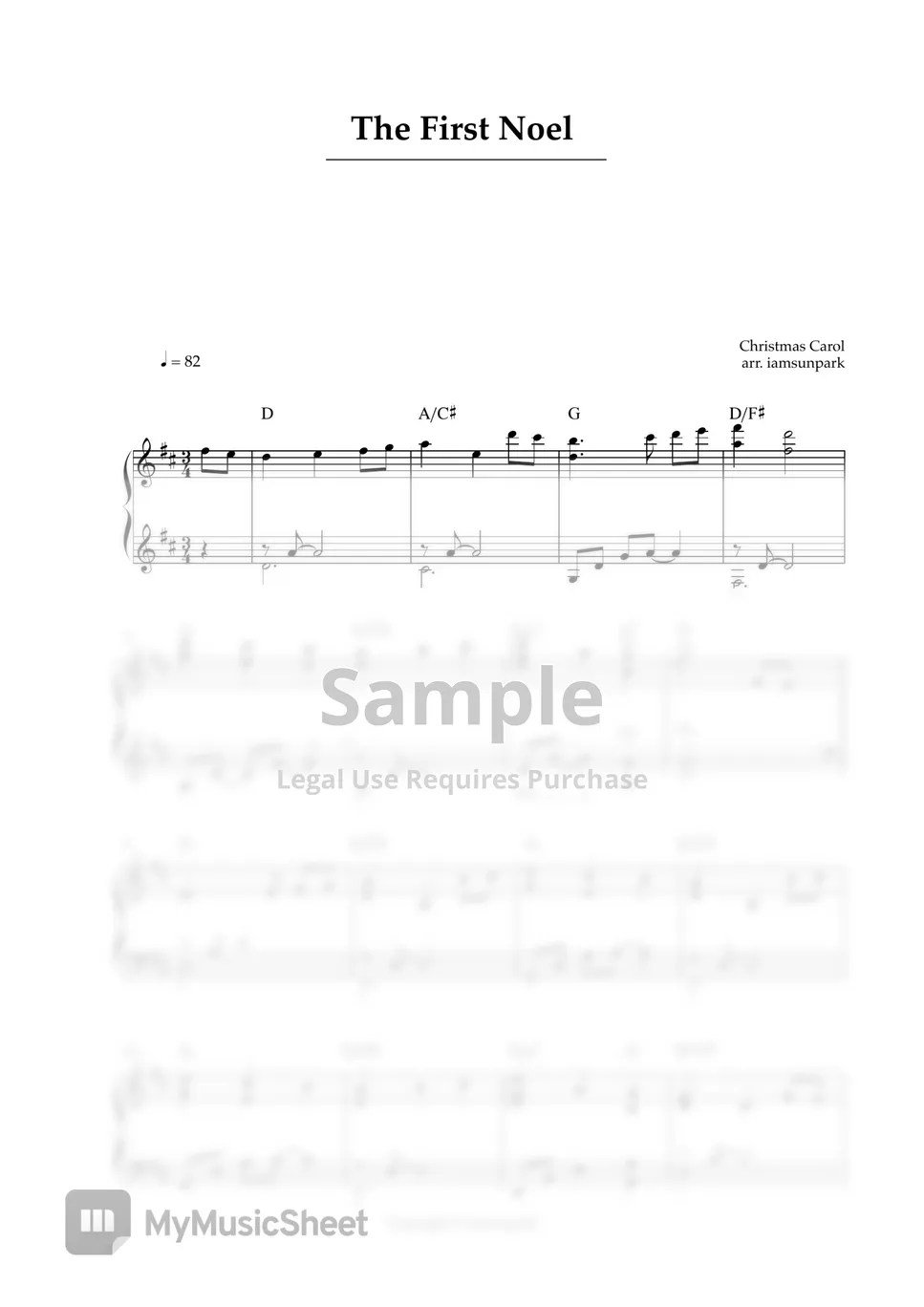 [Christmas Carol] The First Noel Sheets by iamsunpark