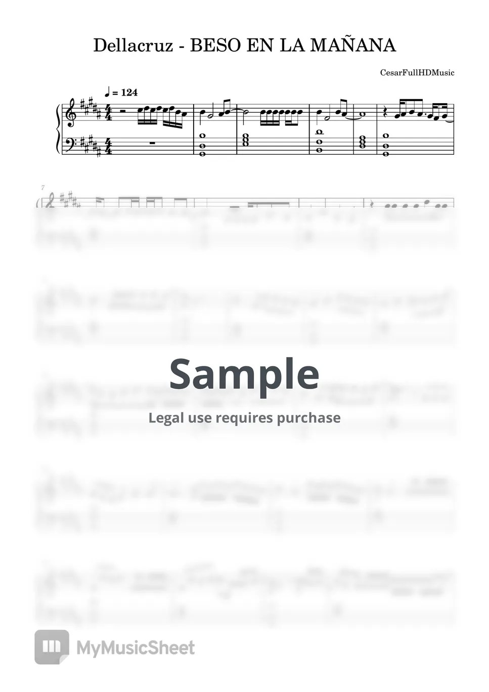 Dellacruz BESO EN LA MAÑANA Sheets
