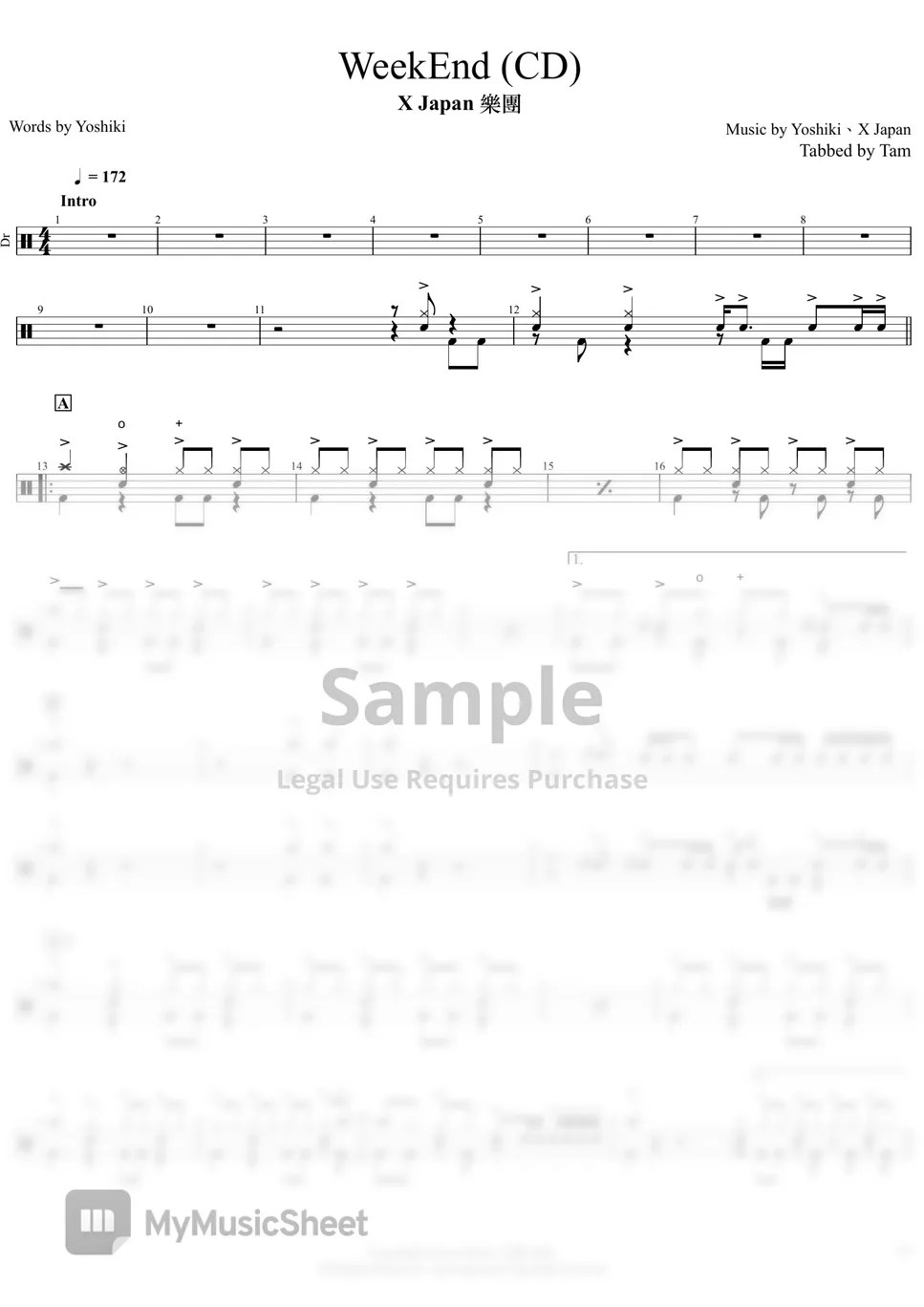 X Japan WeekEnd (X Japan WeekEnd) Sheets by Tam Shau