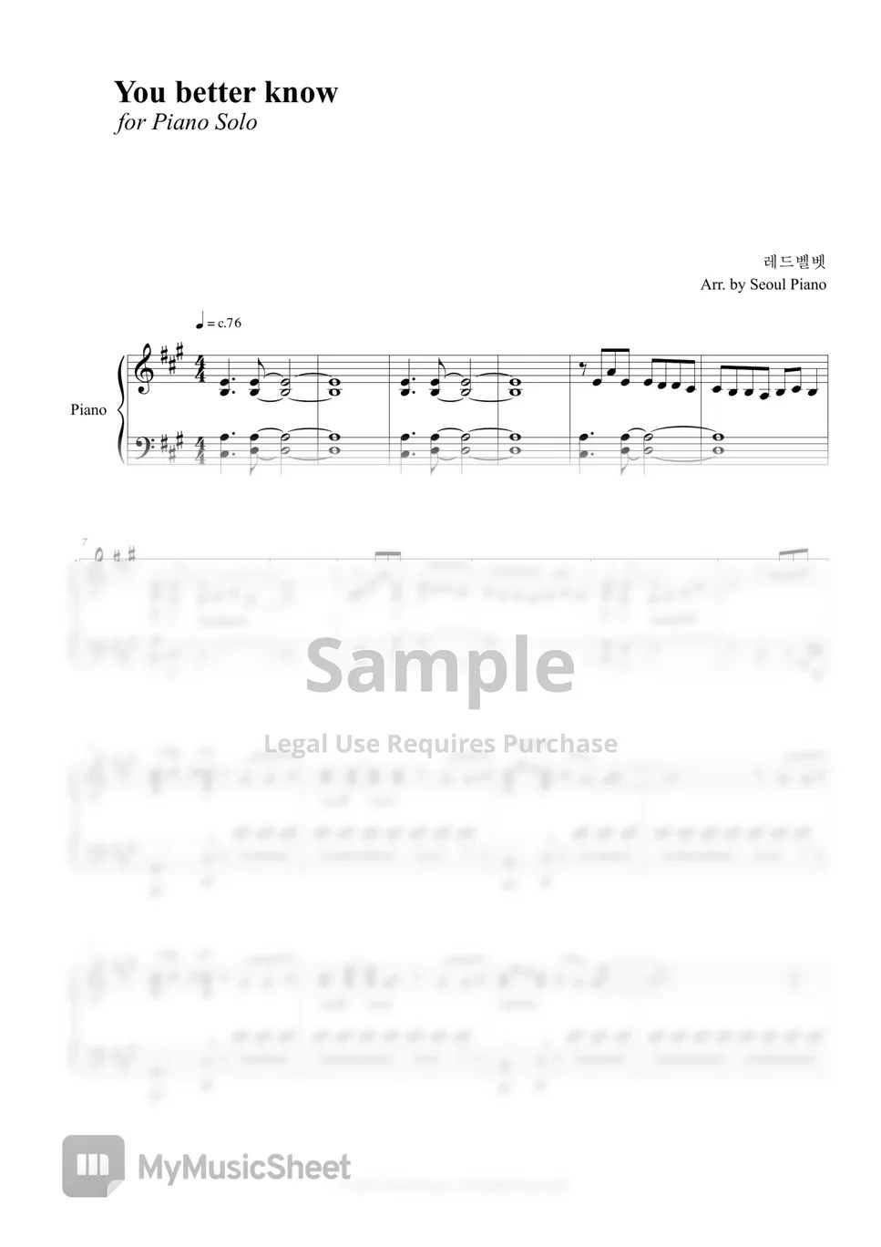 Red Velvet You better know Sheets