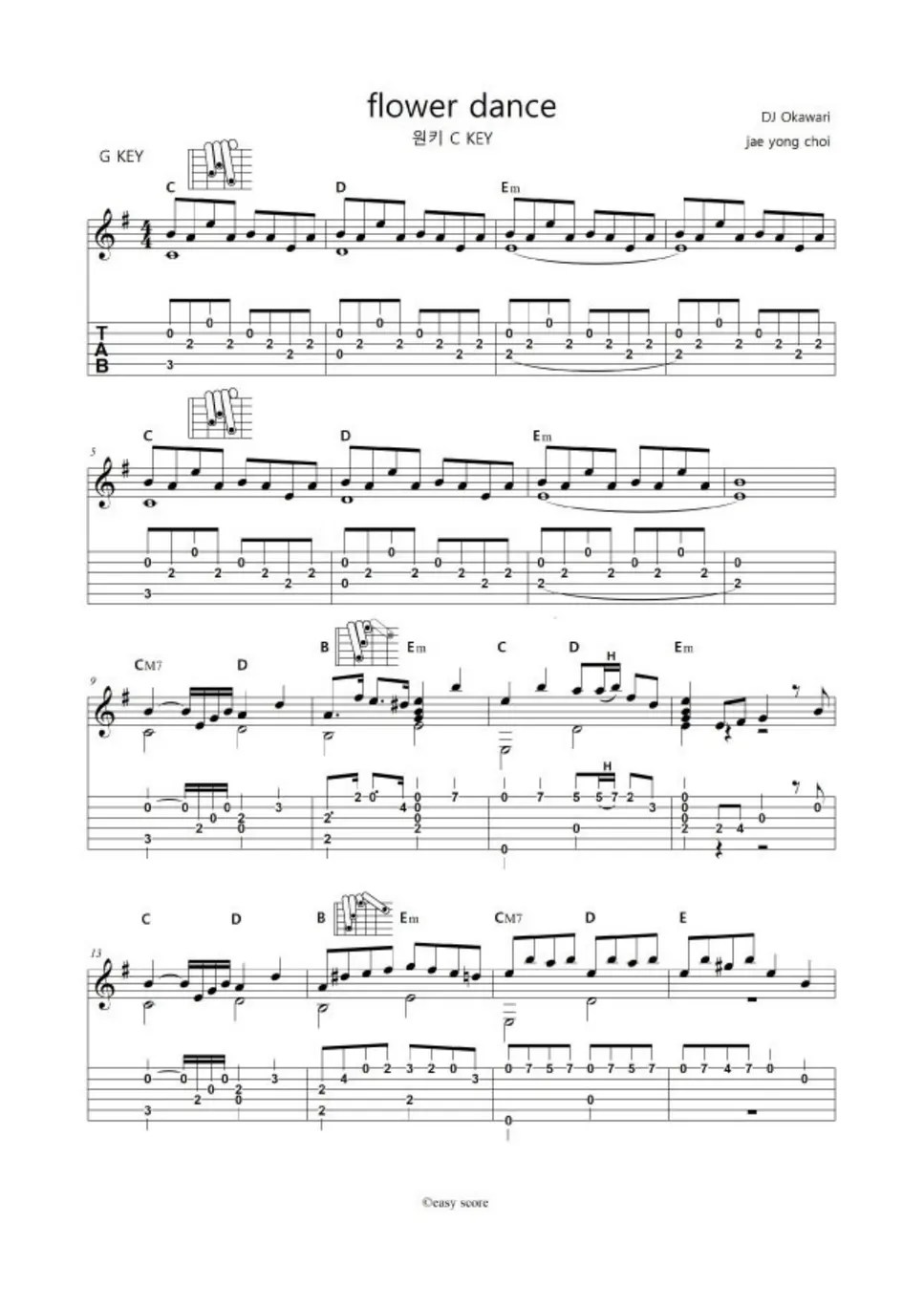Dj Okawari Flower Dance Guitar Tab Best Flower Site