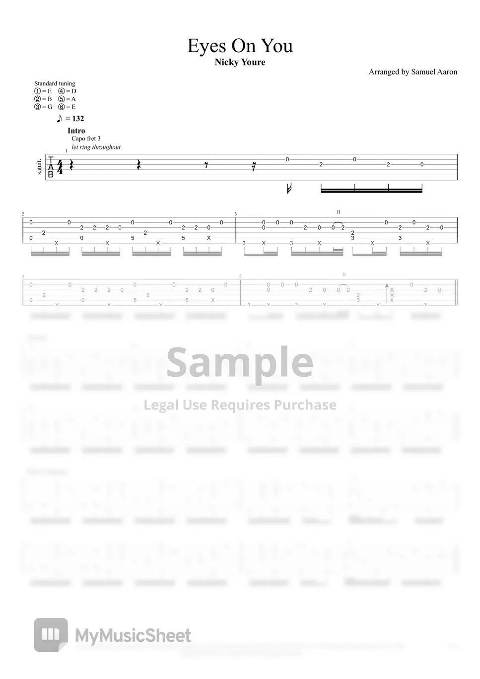 Nicky Youre Eyes On You แผ่น by Samuel Aaron