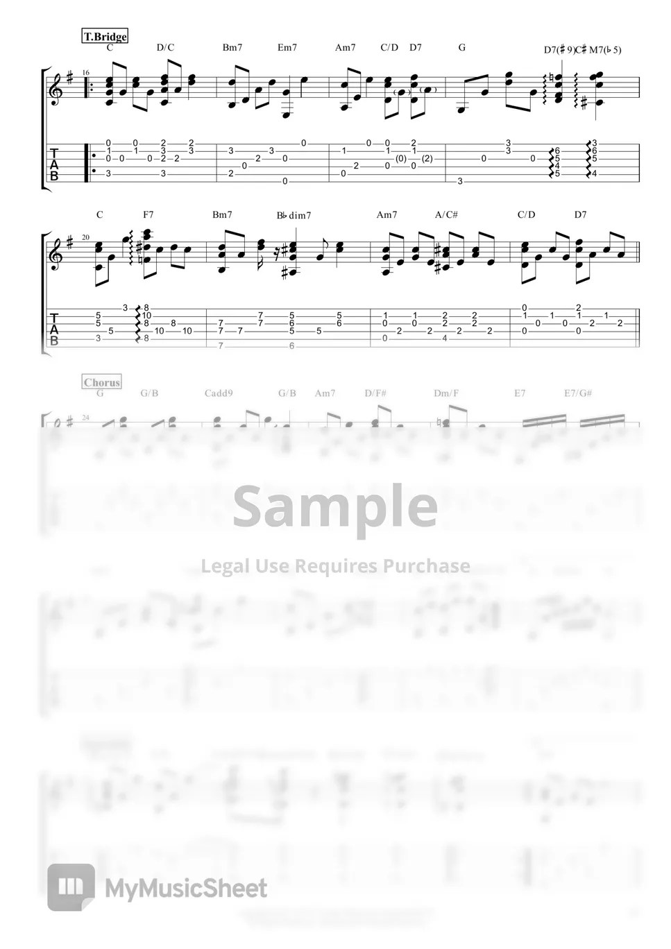 Acoustic Collabo I Miss You So Much (연애의발견 OST) 악보 by Yamujino