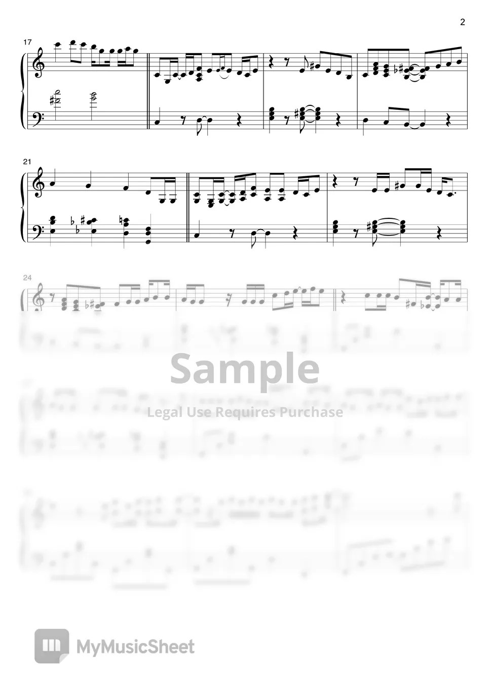 King Gnu Don't Stop the Clocks Sheets by THETA PIANO