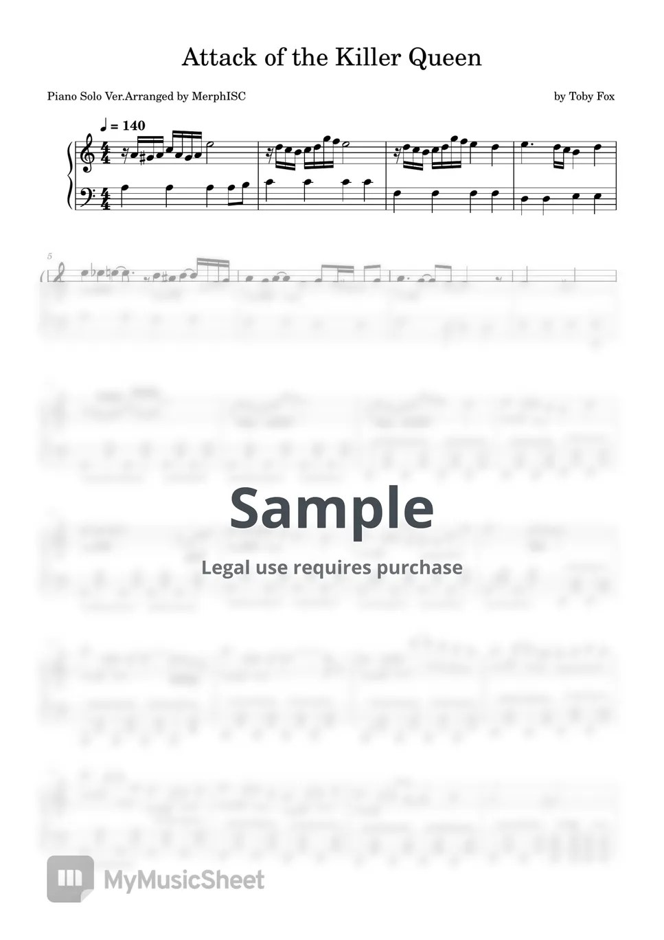 토비 폭스 델타룬 Attack of the Killer Queen Sheets by MerphISC