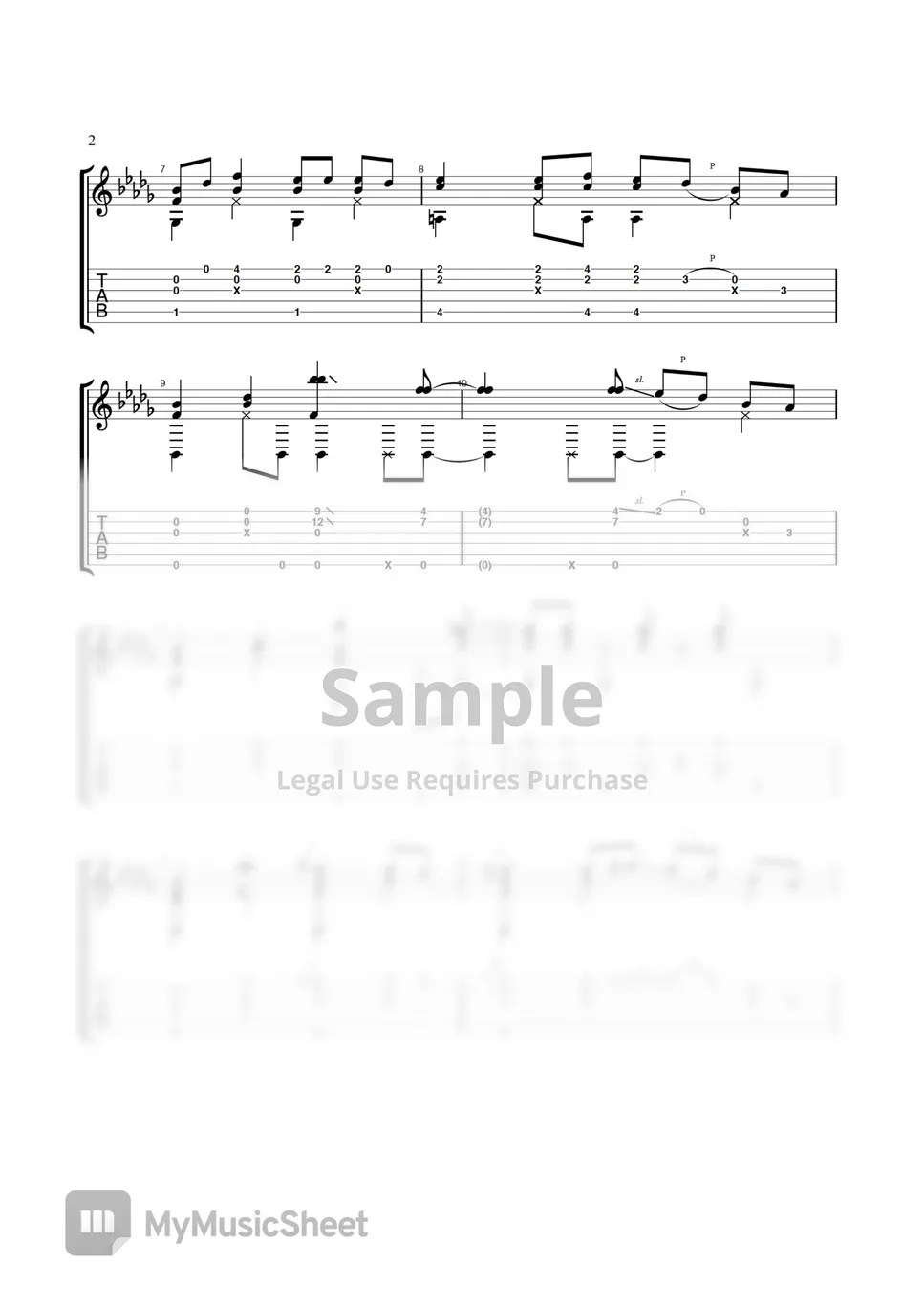 Imagine Dragons Believer Tab + 1staff by Igor Prenyakov