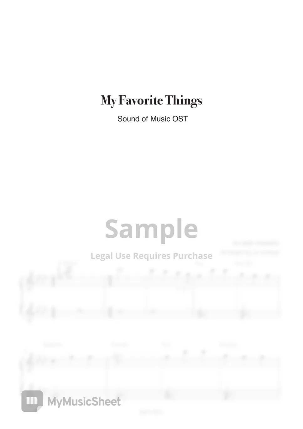 Sound of Music OST My Favorite Things (BLACKPINK Jennie's commercial