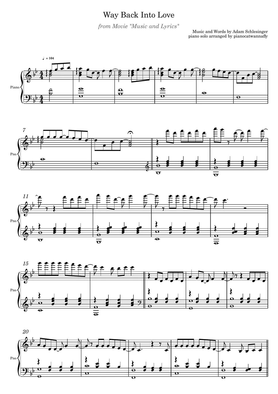 Adam Schlesinger 【Way Back Into Love】from Movie "Music and Lyrics