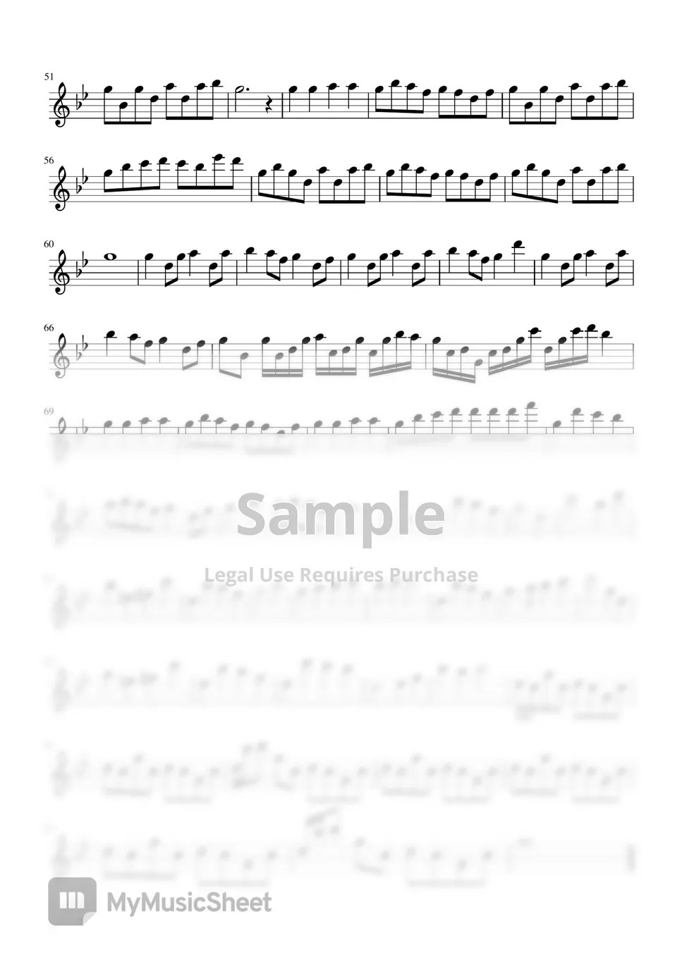 DJ Okawari 플라워 댄스 (Two Flutes/반주 MR/피아노 악보) Sheets by 심플플루트뮤직