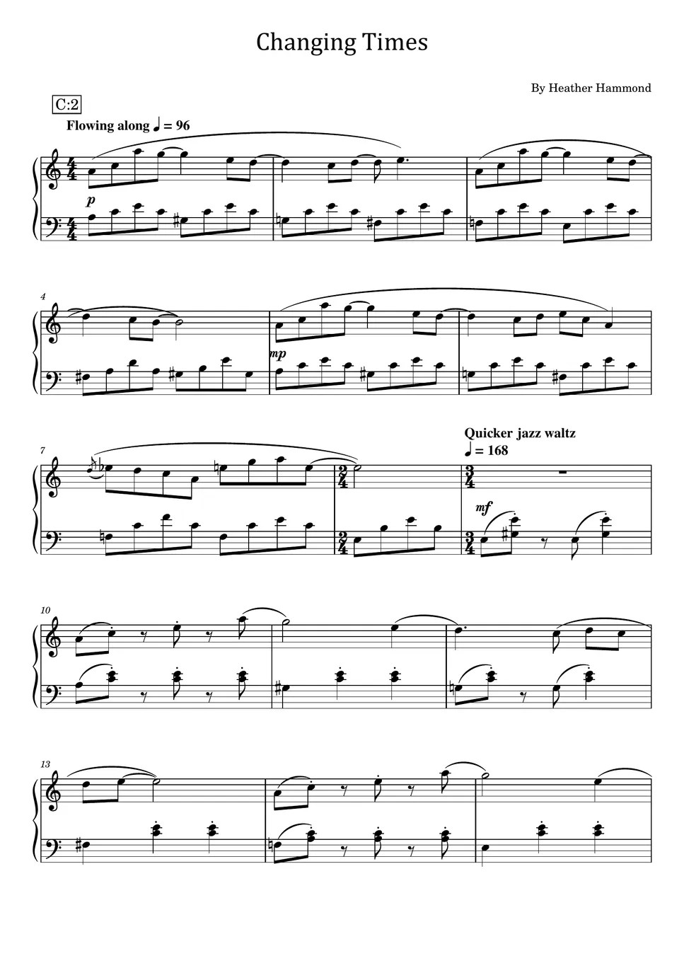 Heather Hammond Changing Times (Grade 5 Piano Abrsm 20212022 For