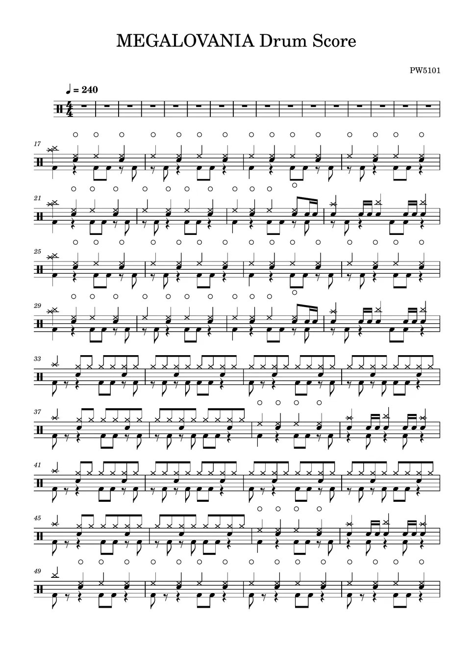 UNDERTALE MEGALOVANIA (ALL PART SHEET / PDF / MSCZ) Sheet by TobyFox