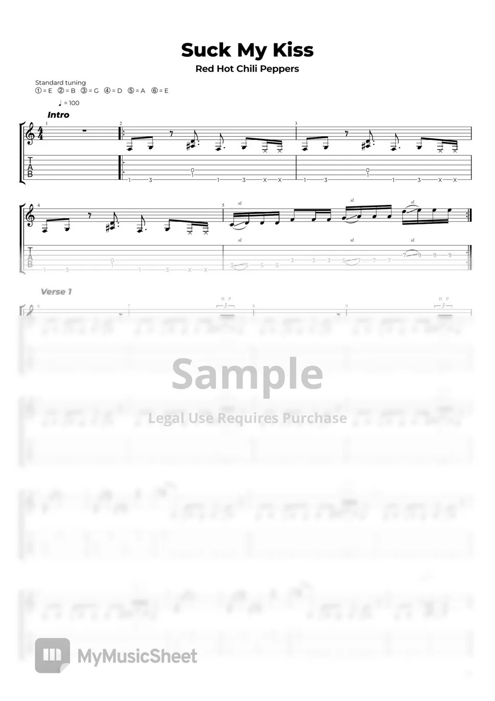 Red Hot Chili Peppers Suck My Kiss Sheets by Nikola Gugoski