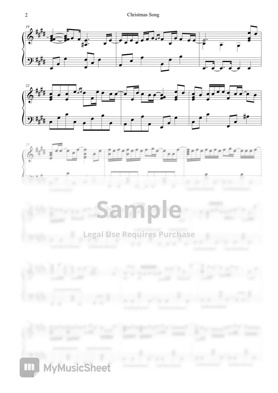 Back Number Christmas Song 악보 by sora Hong