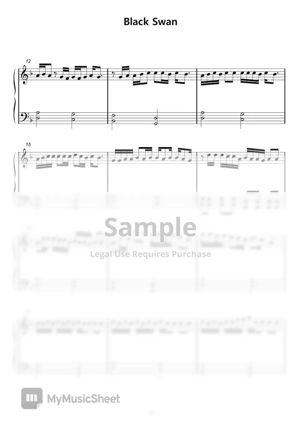BTS Black Swan (Piano iPad) Sheets by samsunny