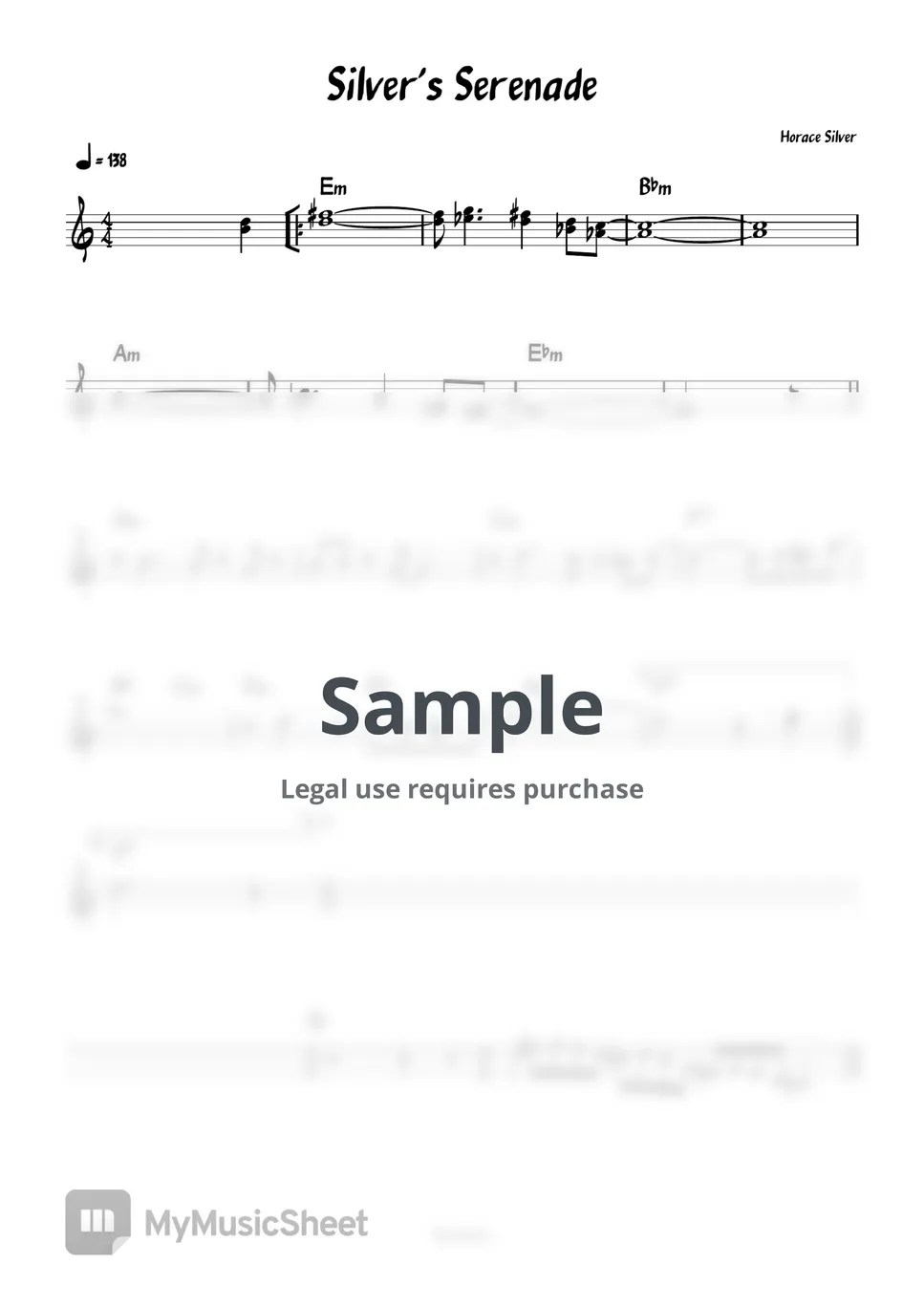 Horace Silver Silver's Serenade Sheets by Won, Jong Hwa