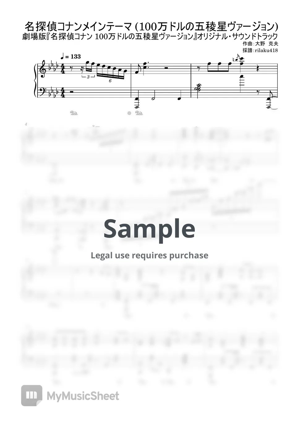 Yugo Kanno Detective Conan MainTheme (Movie 27 The Million Dollar