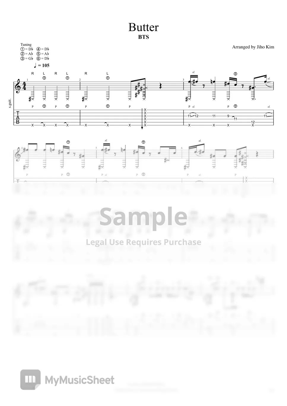 방탄소년단 (BTS) Butter Tab + 1staff by Jiho Kim