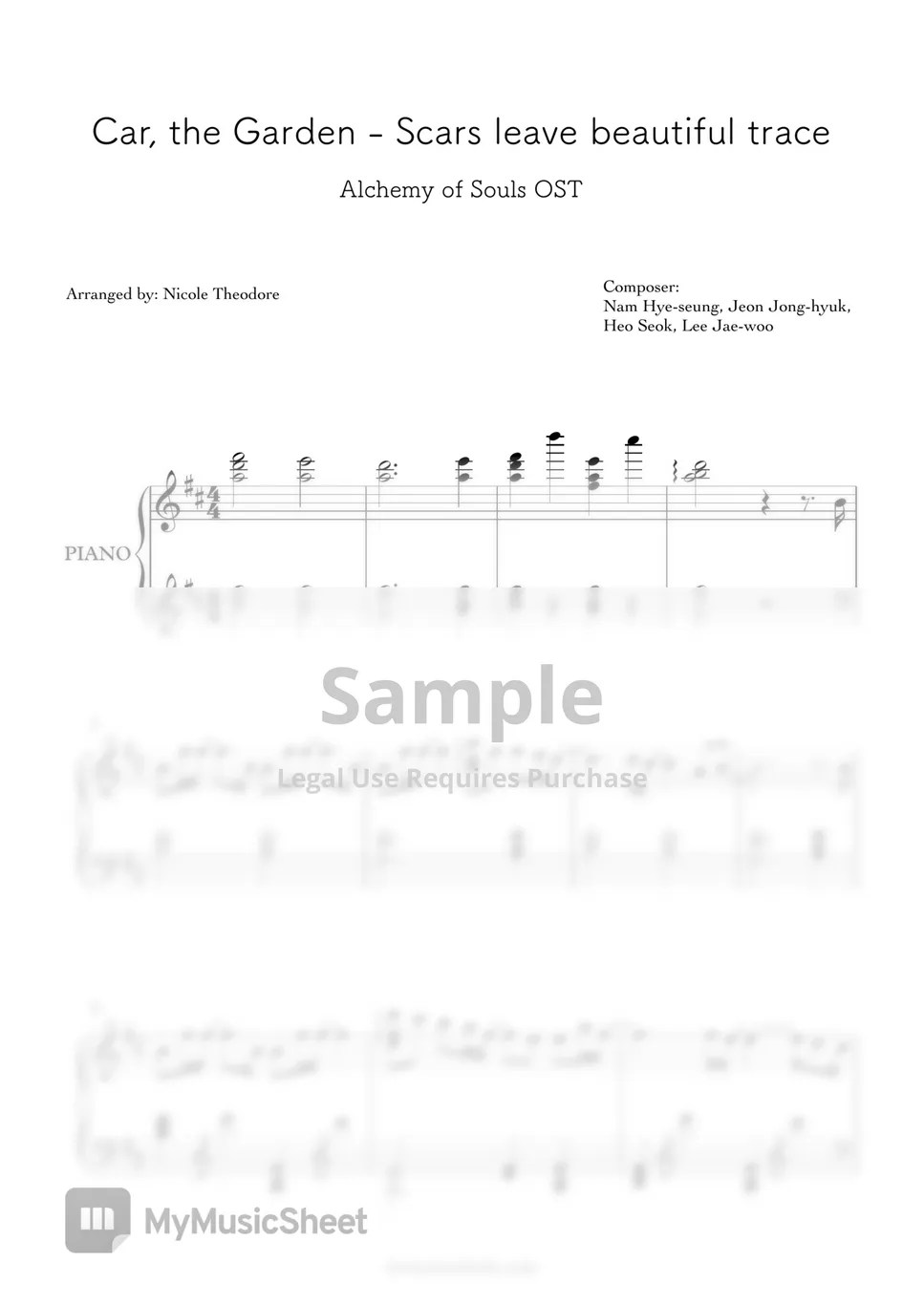 Alchemy of Souls Car, the Garden Scars leave beautiful trace Sheets