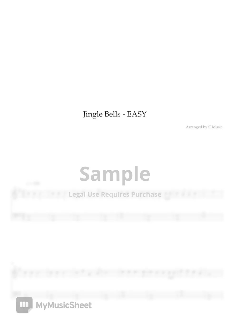 James Pierpont Jingle Bells (Easy Version) Sheets by C Music