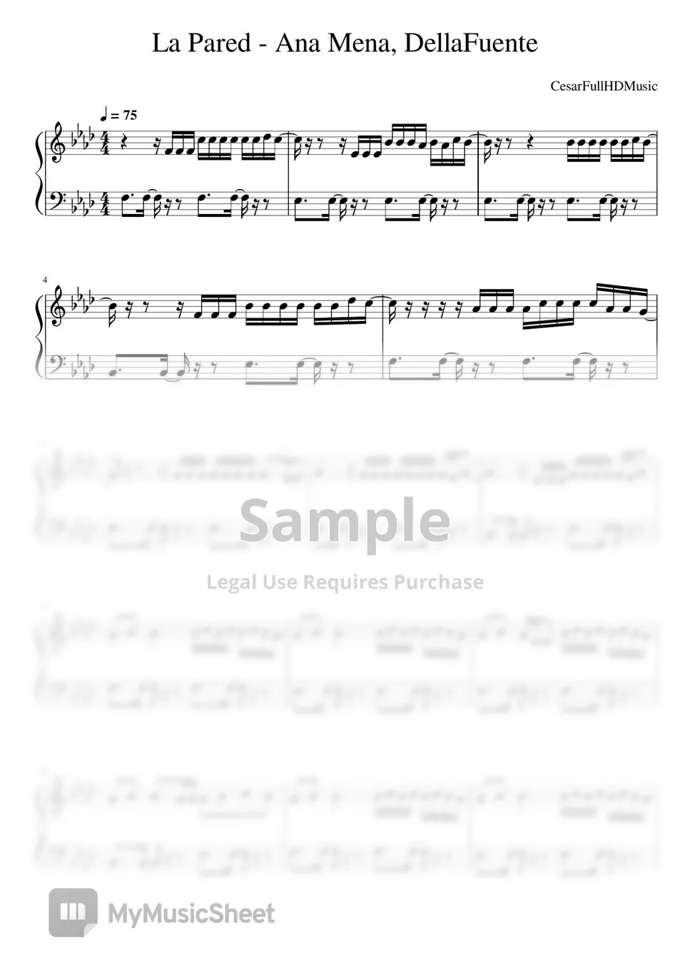 Ana Mena, DELLAFUENTE La Pared Sheets