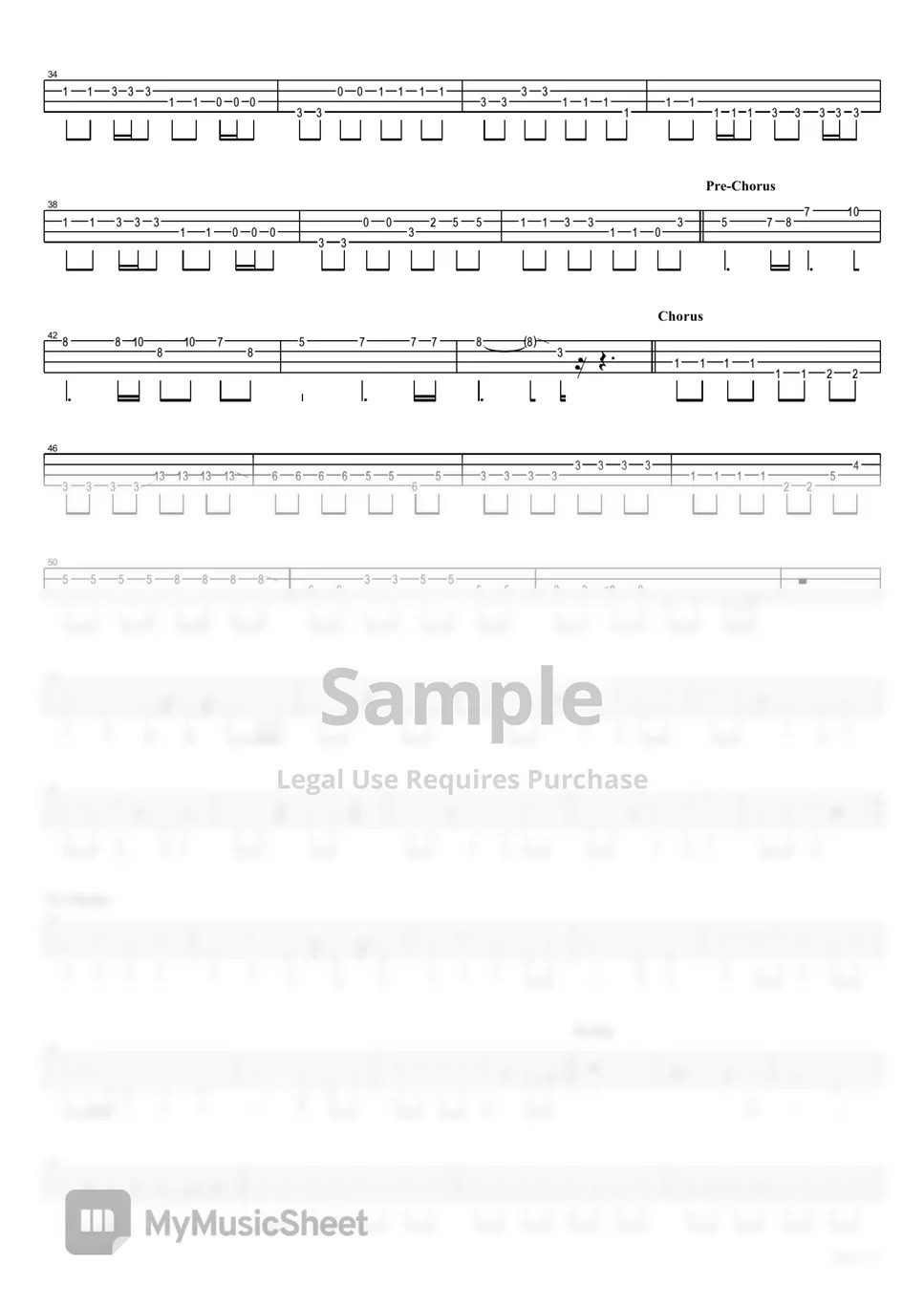 Mrs. GREEN APPLE Romanticism (Bass TAB) Sheets by Muya