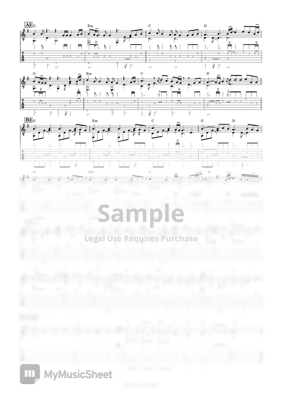 Ed Sheeran Perfect (Fingerstyle) Tab + 1staff by Yuta Ueno