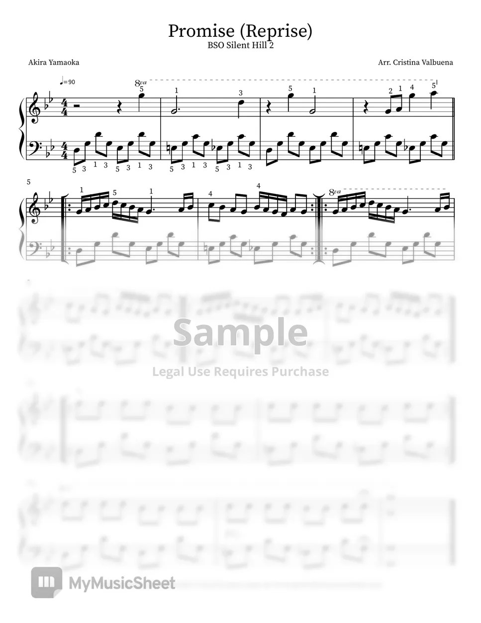 Silent Hill 2 Promise (Reprise) Sheets by Cristina Valbuena