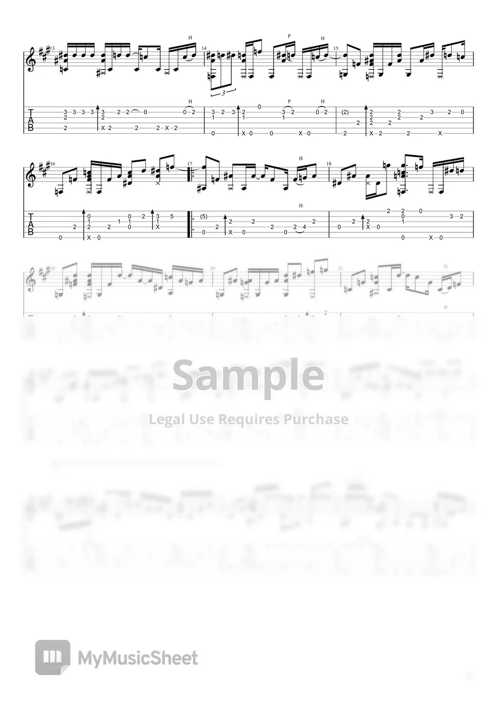 Chris de Burgh The Lady In Red (Fingerstyle Guitar) Sheets by YunJun