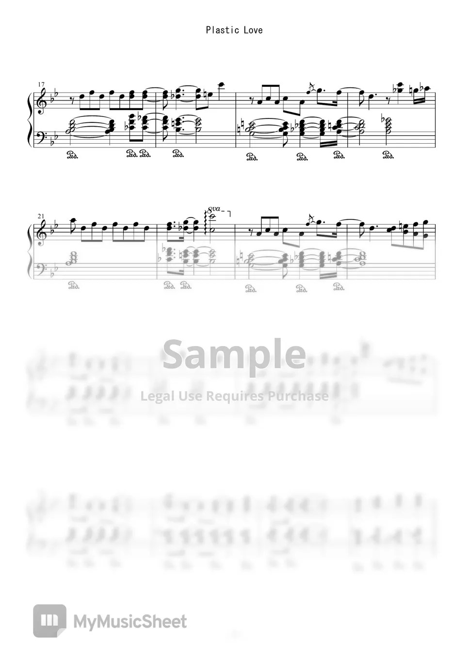 Mariya Takeuchi Plastic Love (Piano Trio Jazz Arrange) Partitura by