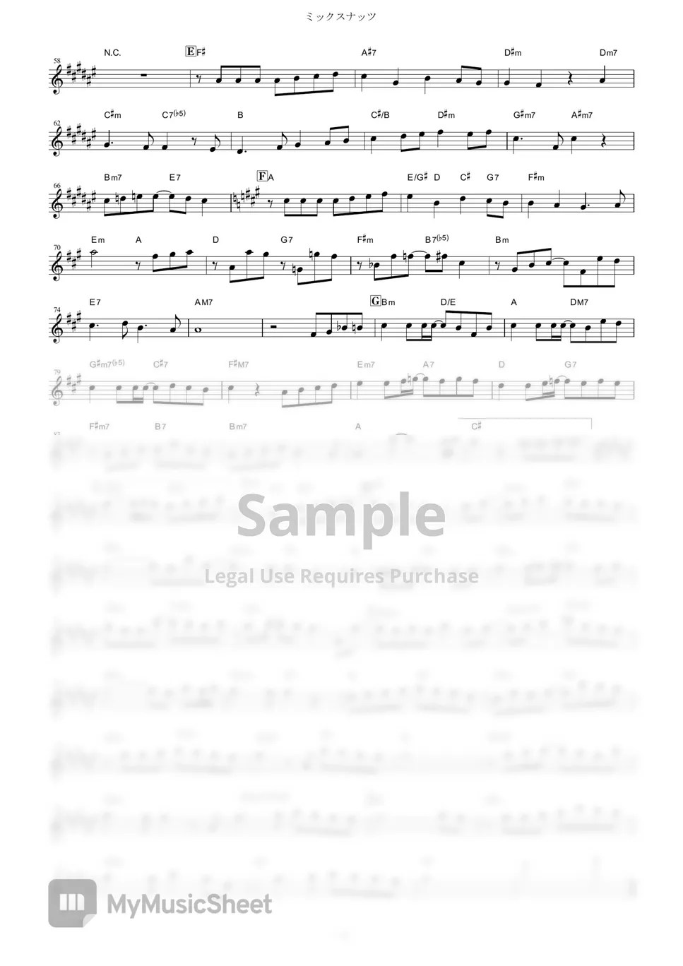 Official HIGE DANdism Mixed Nuts (Spy x Family / in C) Sheets by mutasax