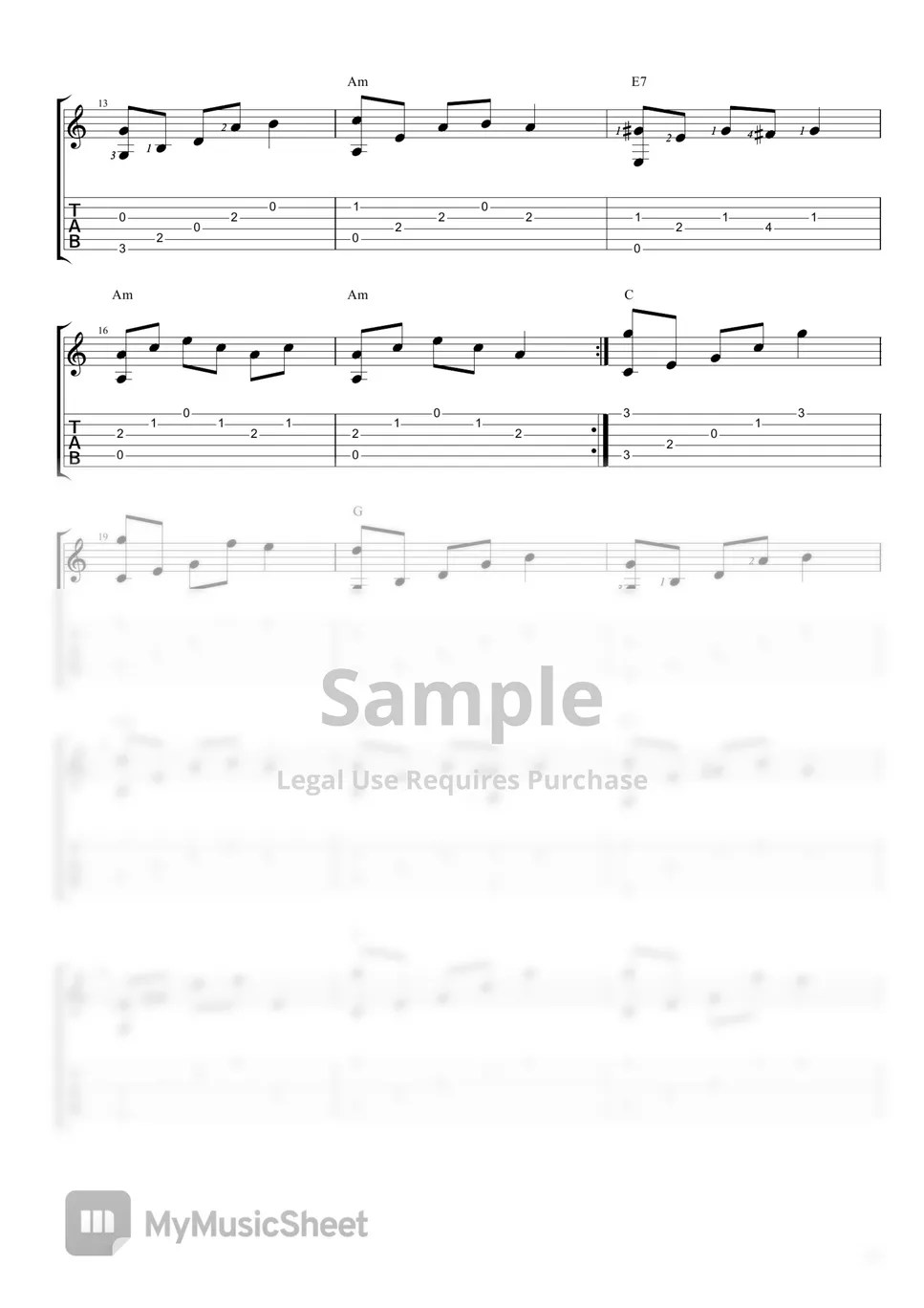 Greensleeves 그린슬리브스 악보