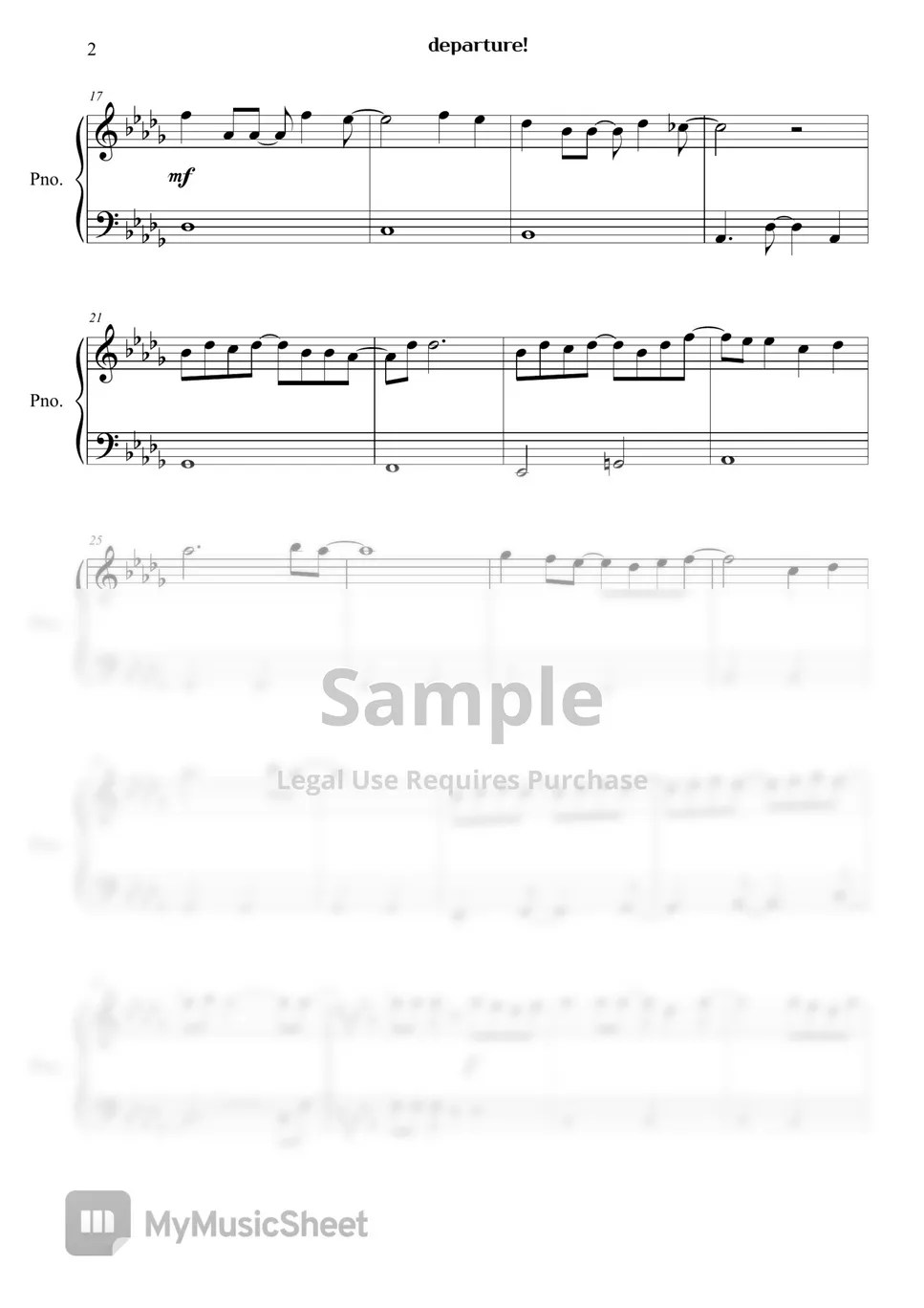 Hunter x Hunter departure! Sheets by Right Now Piano