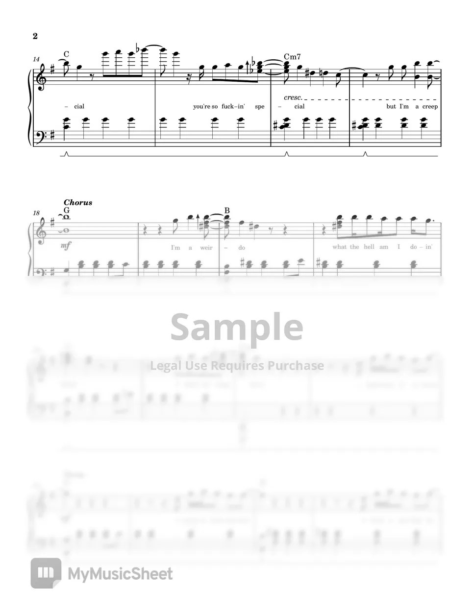 Radiohead Creep (PIANO SHEET) Sheets by John Rod Dondoyano