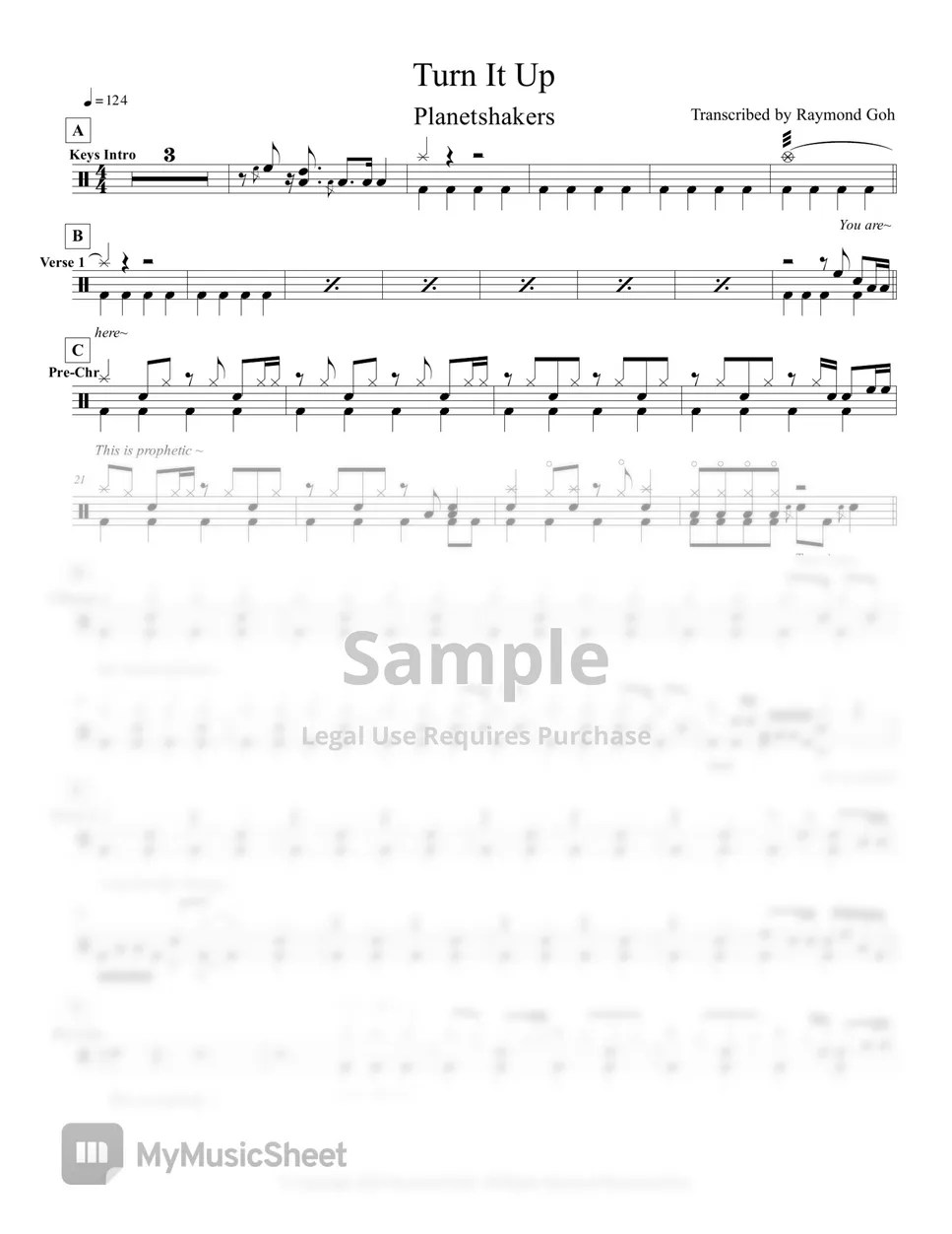 Turn It Up Sheet by Raymond Goh